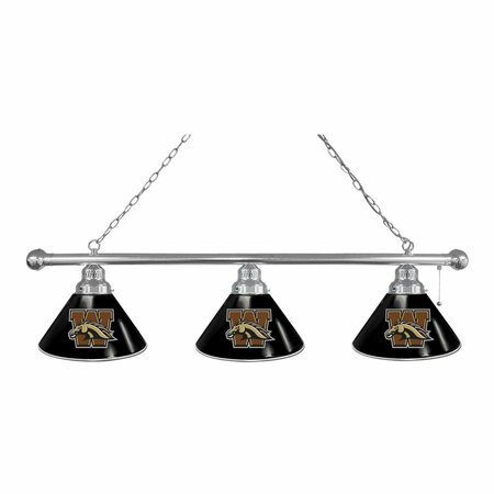 HOLLAND BAR STOOL CO Western Michigan 3 Shade Billiard Light, Chrome Fixture BL3CHWestMI